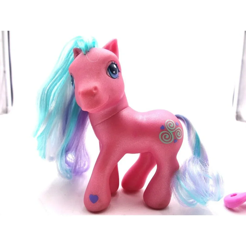 MLP My‎ Little Pony G3 TOOLA-ROOLA- Spirals And Hearts Toy and Brush 2002